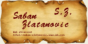 Šaban Zlatanović vizit kartica